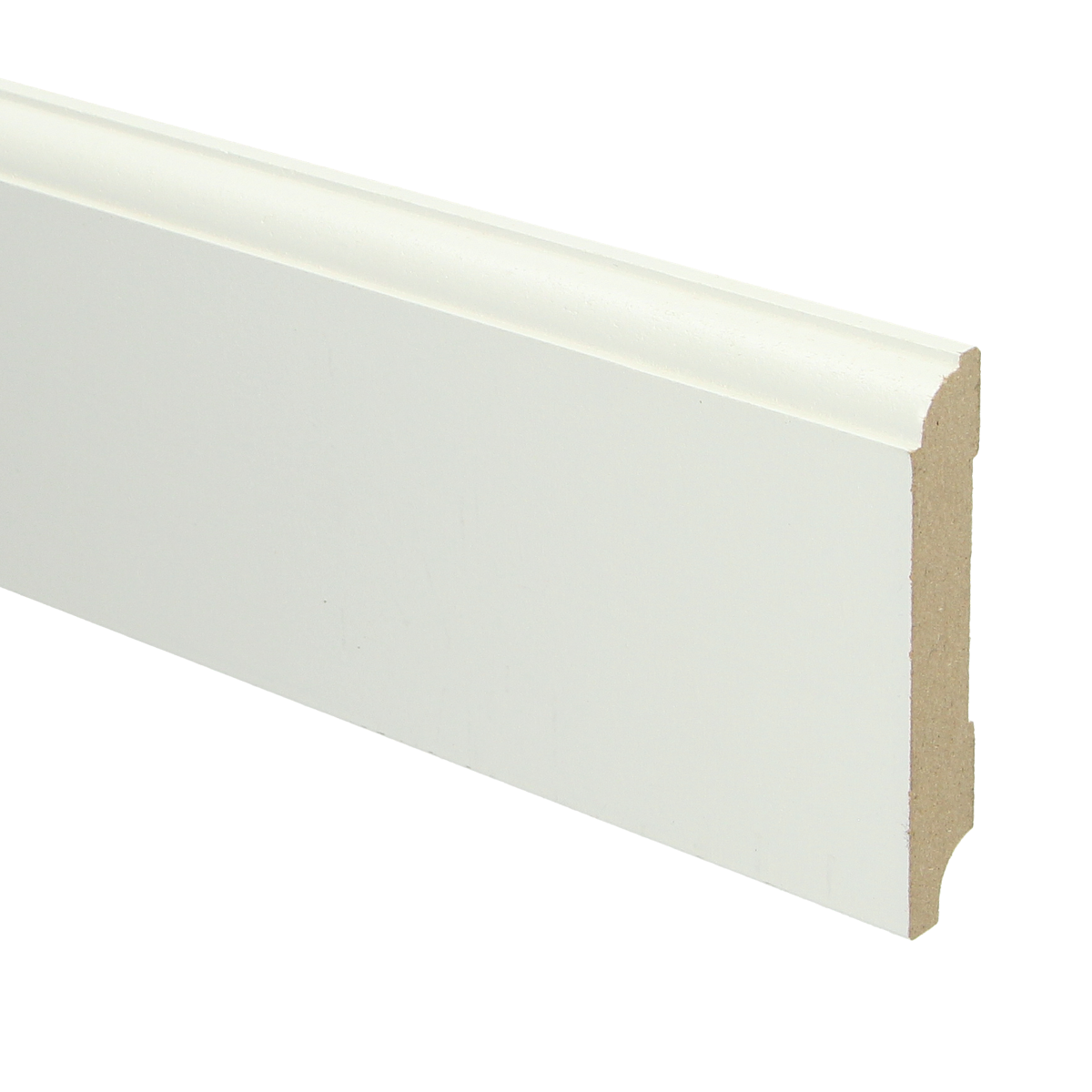 MDF Eigentijdse plint 90x15 wit voorgelakt RAL 9010