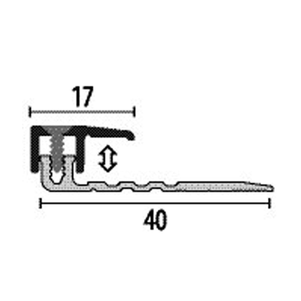Eindprofiel 377 4 - 9,5 mm alu zwart 1,0 m
