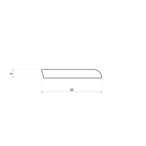 Afwerklijst 6x35 eiken geolied