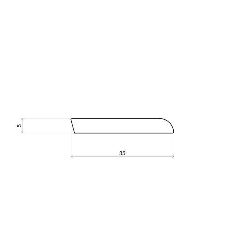 Afwerklijst 6x35 eiken geolied