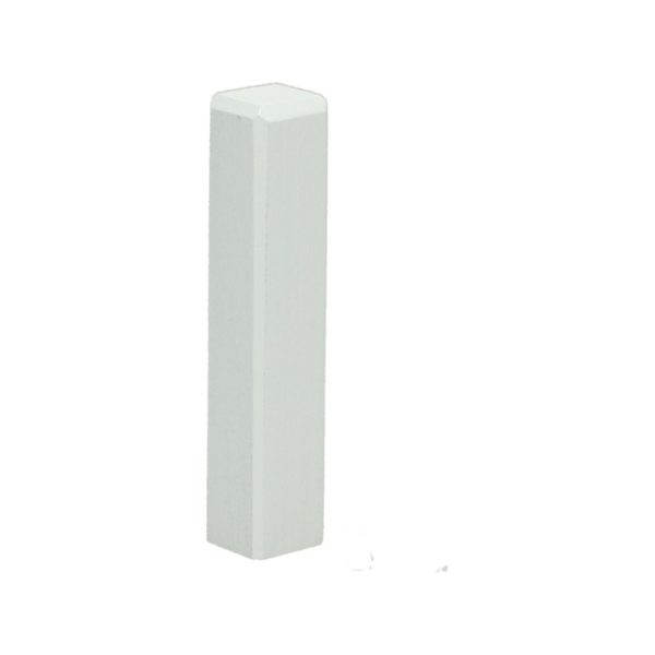 Hoek/eindstuk t.b.v. MDF plint 70x12 wit RAL9016