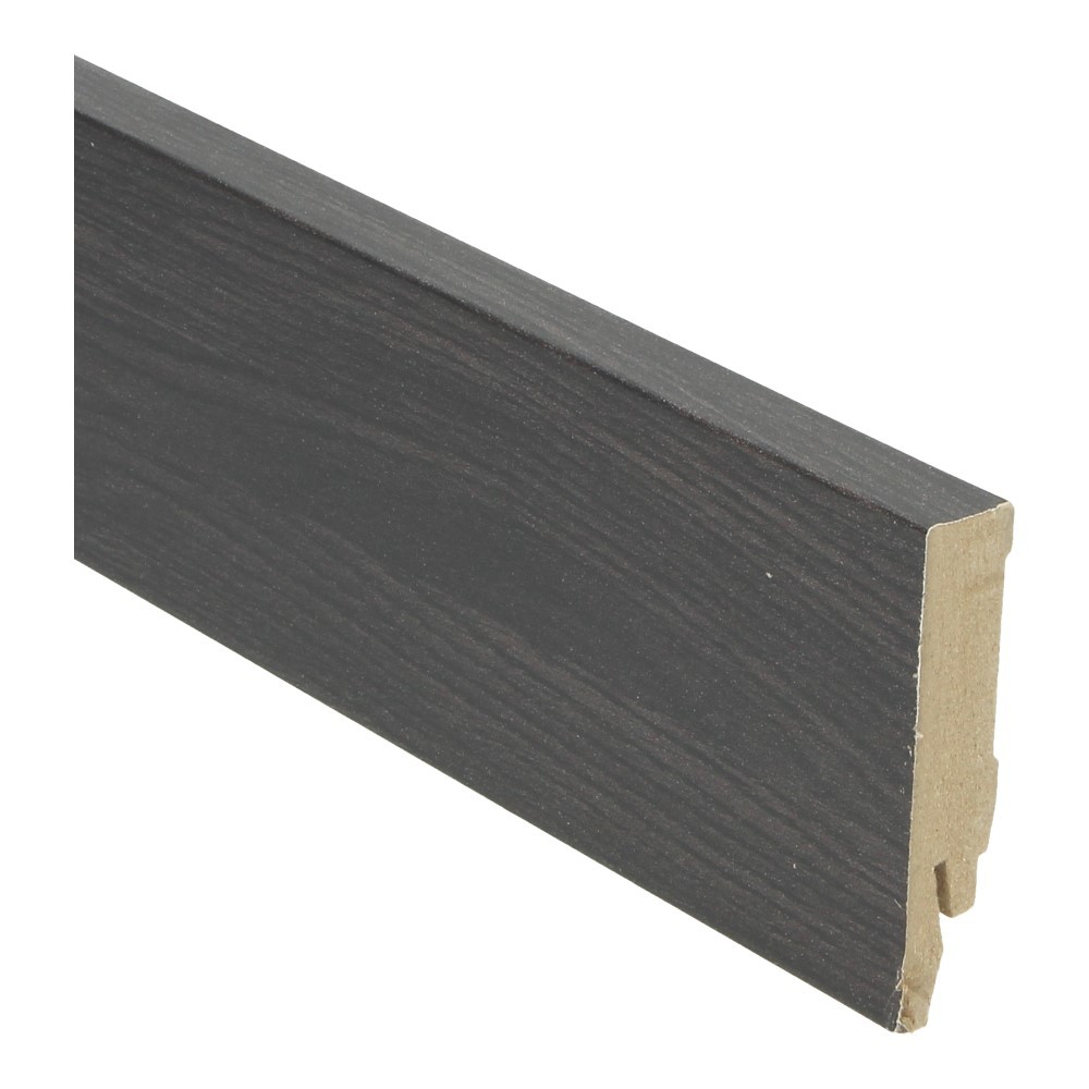 Rechte folieplint 70x14 wenge zwart - Afbeelding 2