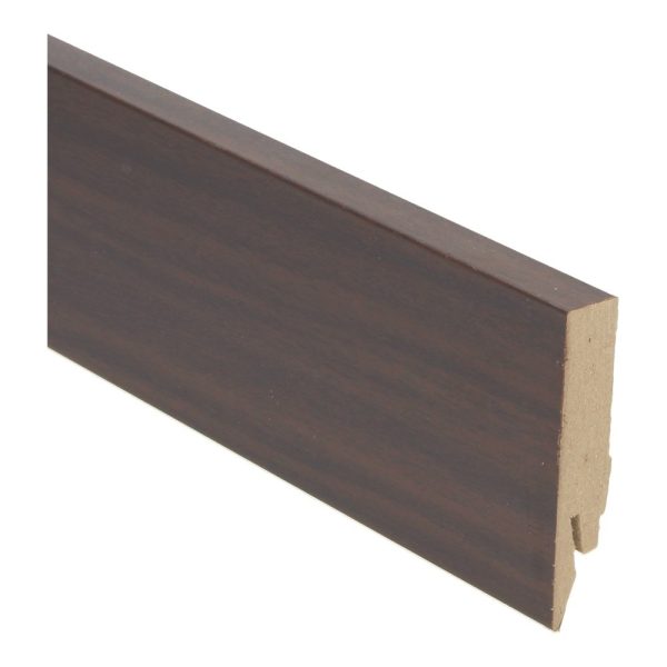Rechte folieplint 70x14 palissander zwartvernist - Afbeelding 2