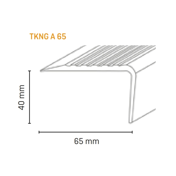 Trapkant kunststof TKNG A65 zwart/zwart 0110