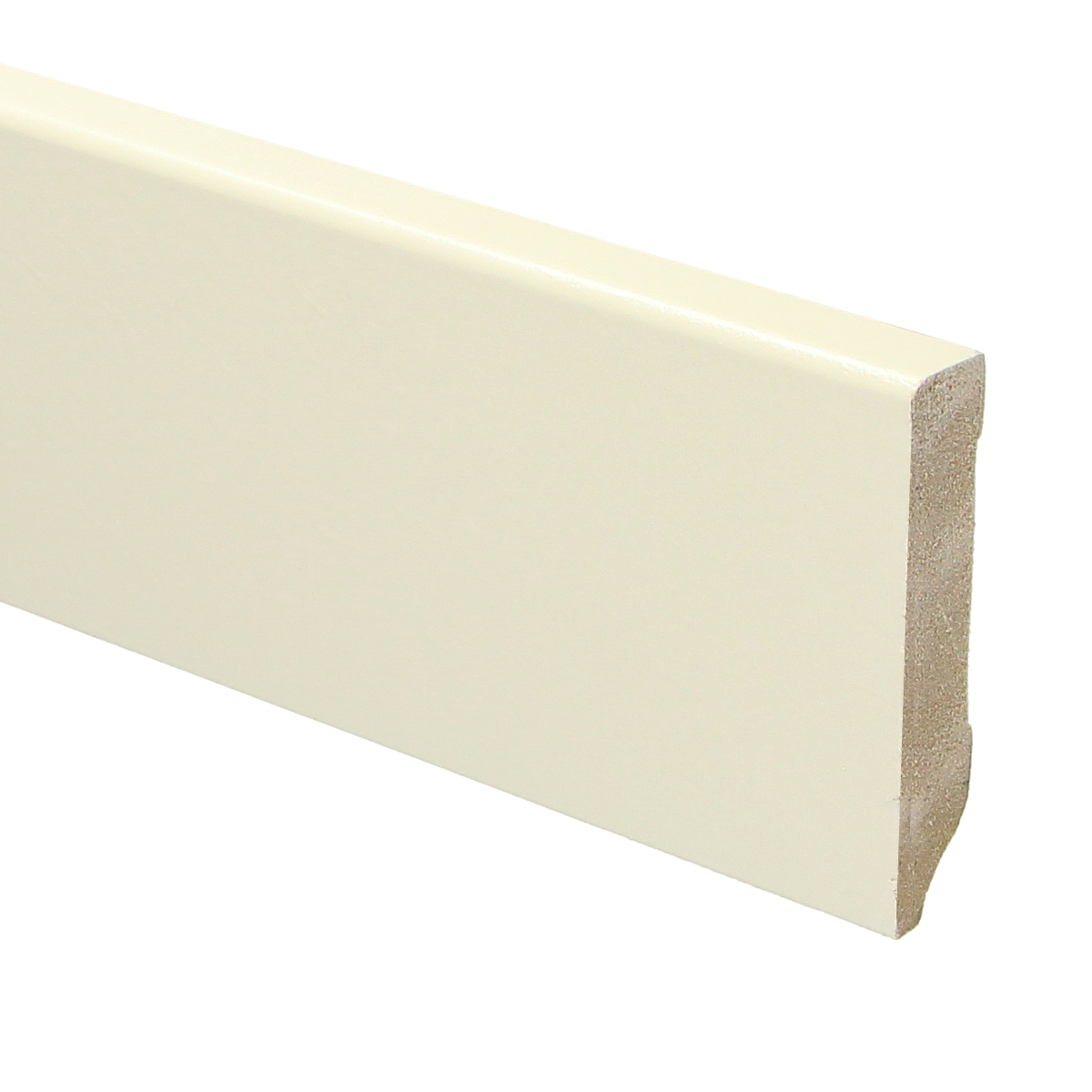 MDF Moderne plint 70x12 voorgelakt RAL 9001
