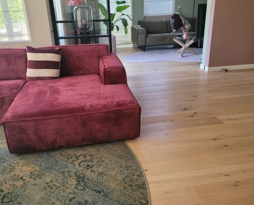 Houten vloer met vloerverwarming in Assen Houten vloer met vloerverwarming in Assen