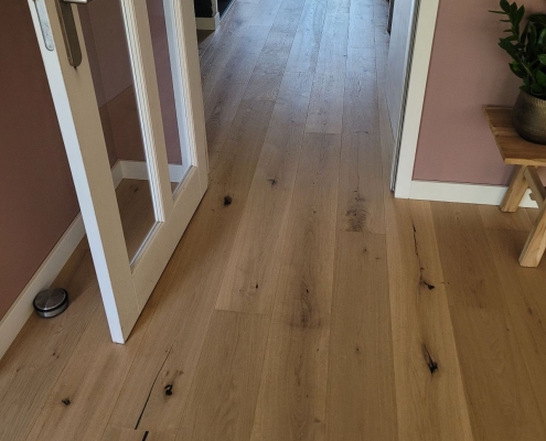 Houten vloer met vloerverwarming in Assen Houten vloer met vloerverwarming in Assen