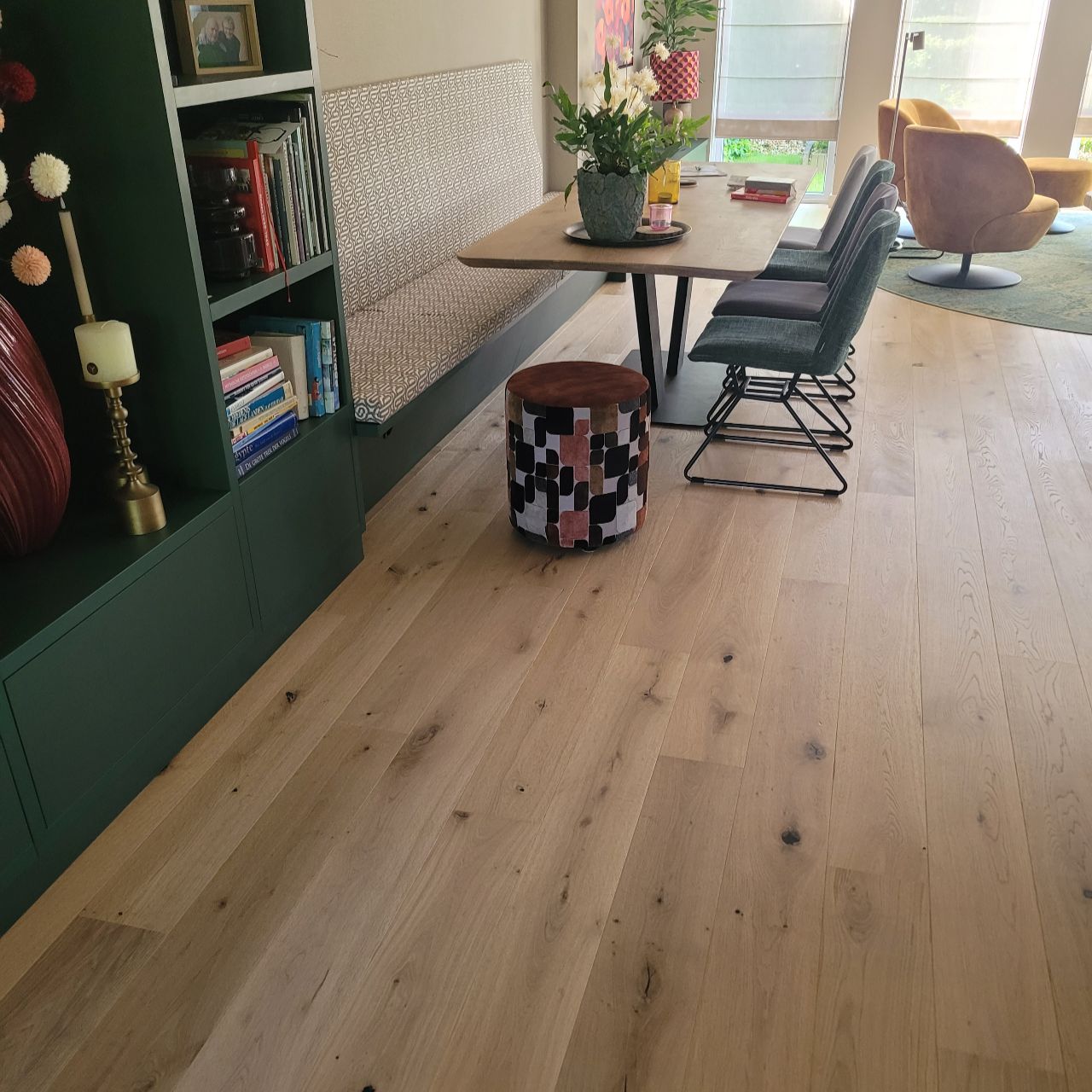 Houten vloer met vloerverwarming in Assen Houten vloer met vloerverwarming in Assen