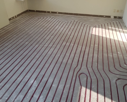 PVC visgraat met vloerverwarming PVC visgraat met vloerverwarming