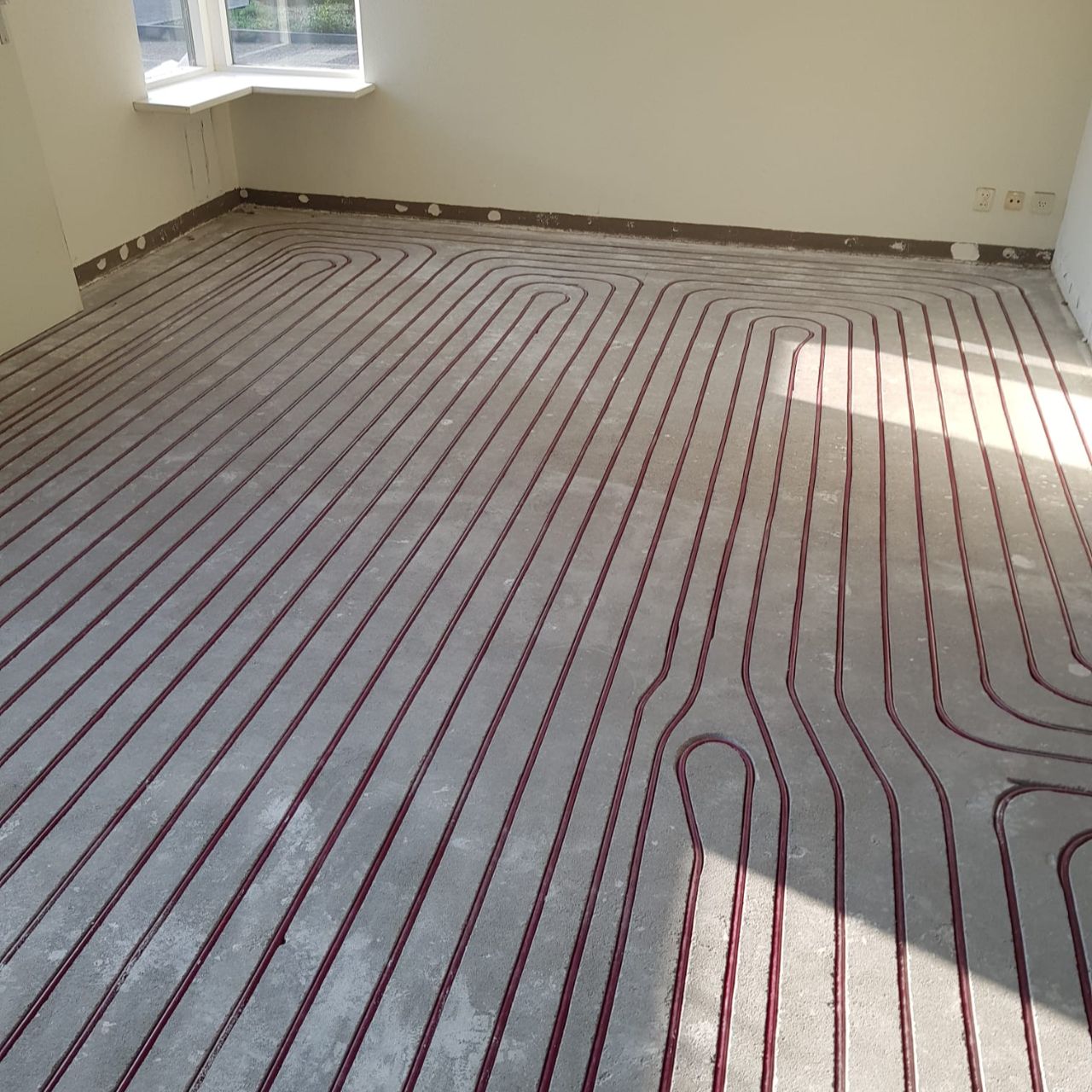 PVC visgraat met vloerverwarming