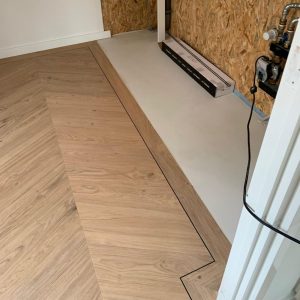 PVC vloer leggen Hongaarse punt