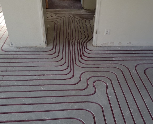 Vloerverwarming pvc visgraat Vloerverwarming pvc visgraat