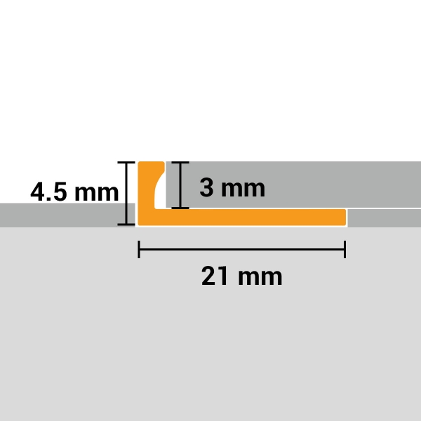 Eindprofiel 301 ongeboord 3 mm zwart gepoedercoat