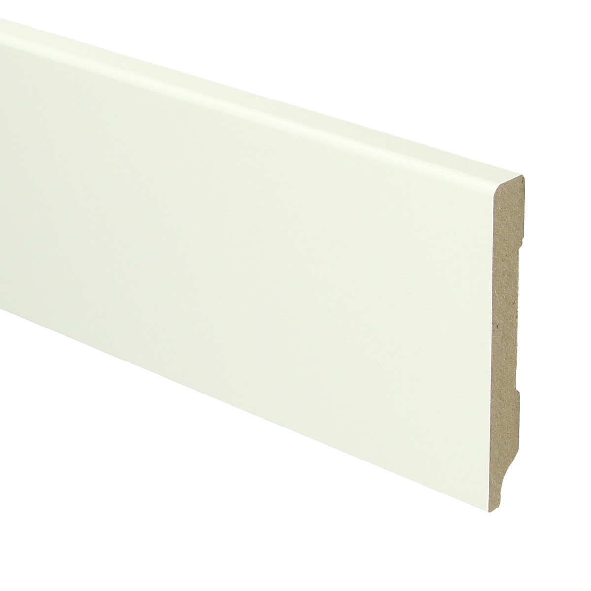 MDF Moderne plint 90x12 wit voorgelakt RAL 9010